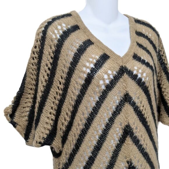 WOODEN SHIPS Mohair Blend Open Knit Sweater S/M - Picture 2 of 6